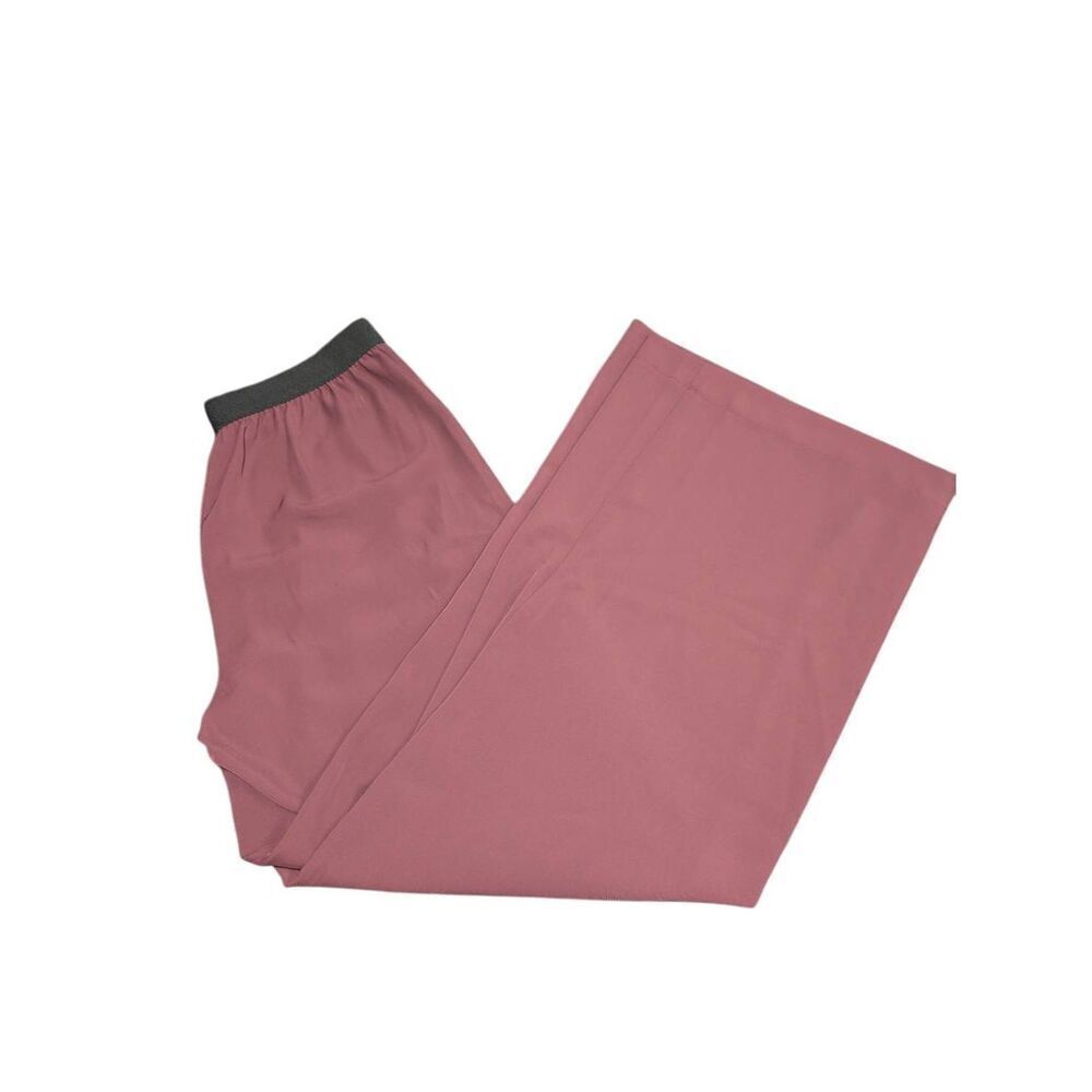 Suzy D High-Waisted Elastic Waistband Andrey T Trouser Pants  Merlot Size Large